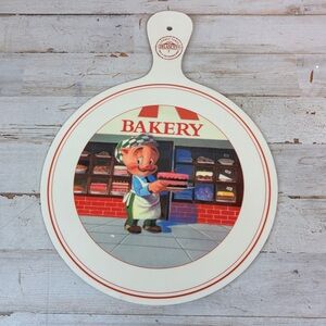Vintage 1994 Looney Tunes Porky Pig Bakery Delancey St NYC Cutting Board Hanging